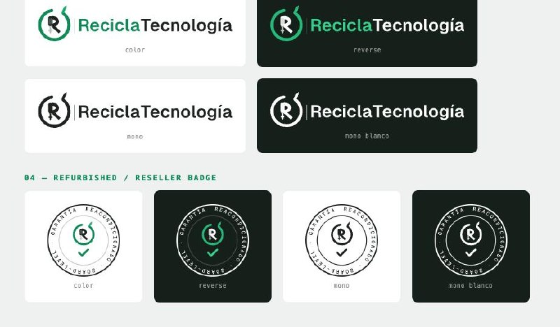 Lockup horizontal y badge reacondicionado