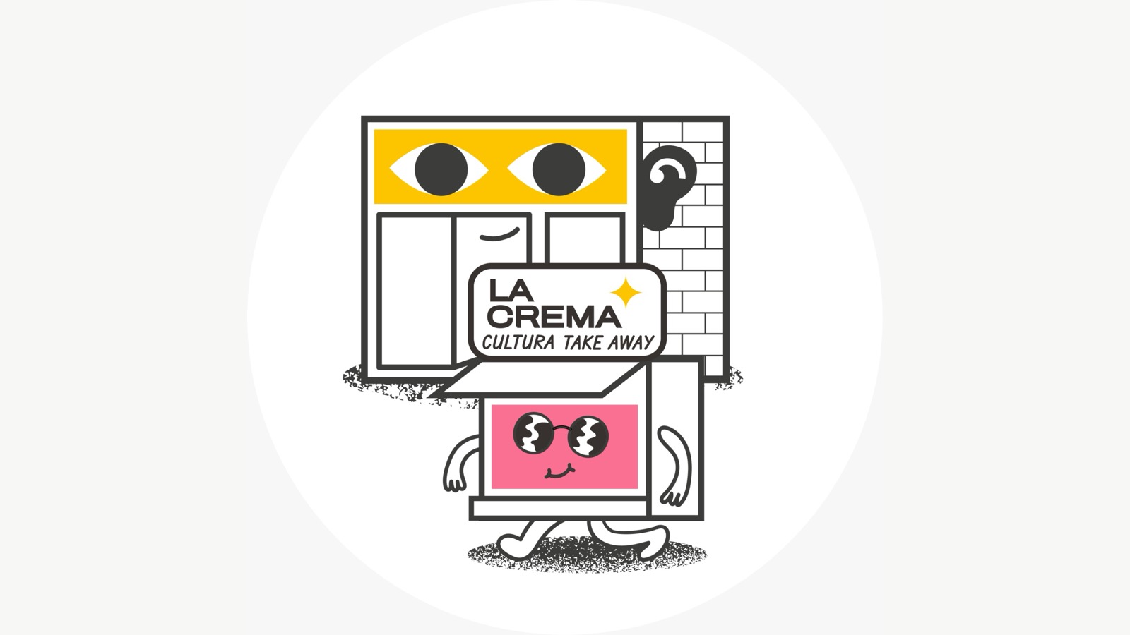Il·lustració de La Crema, quiosc de vinils i concept store de Sant Antoni