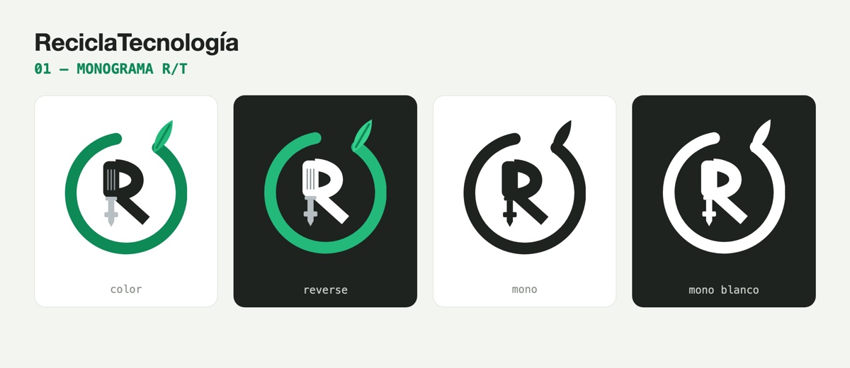 Sistema de logo - variantes del monograma