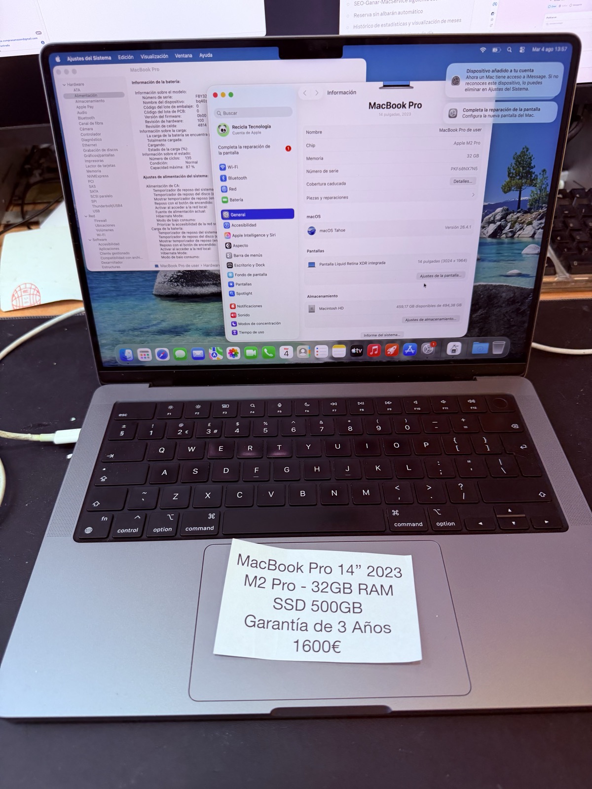 MacBook Pro 14″ M2 Pro (2023) reacondicionado