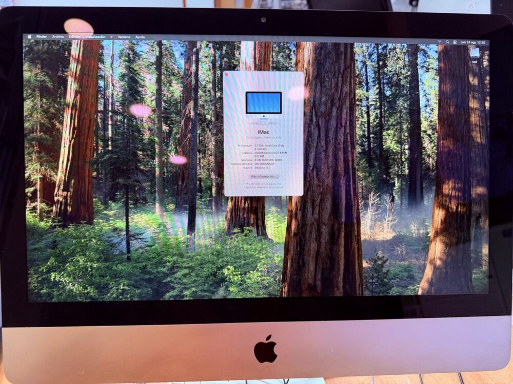 iMac 21,5″ Intel i5 (2012): fotografía real