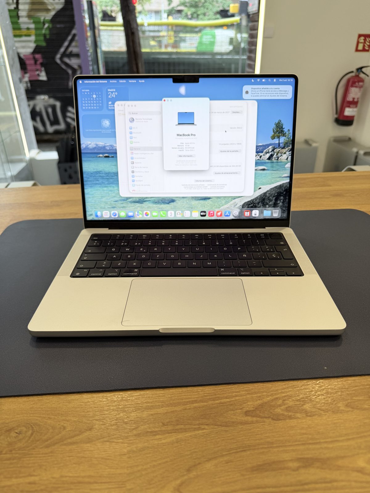 MacBook Pro 14″ M3 Pro (2023) disponible para alquilar en Barcelona